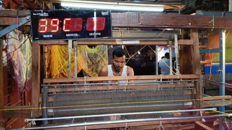 Handloom artisan Veldi Hariprasad