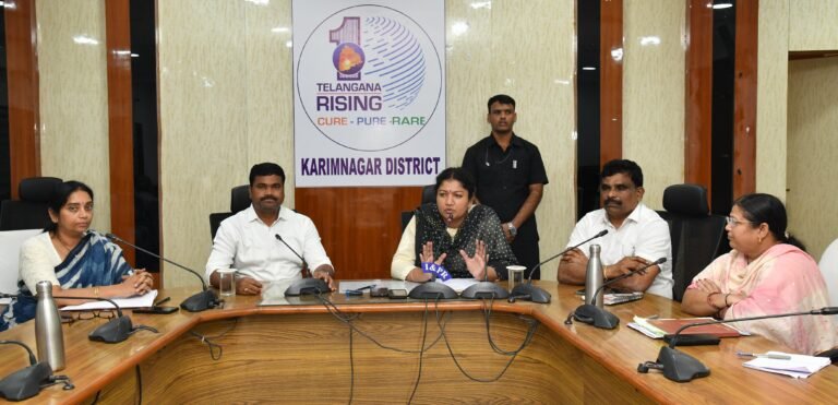 , Choppadandi MLA Medipally Satyam and Karimnagar Collector Chitra Mishra