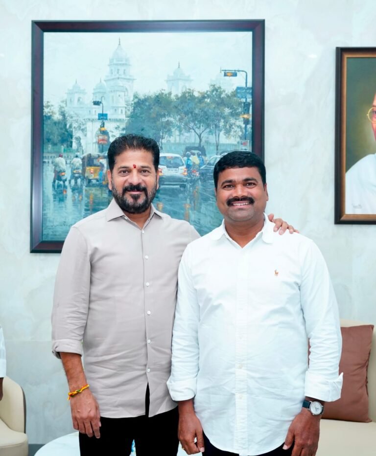 MLA Medipally Satyam with CM Revanth Reddy