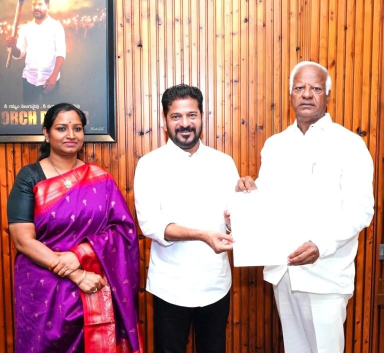 MP Dr. Kadiyam Kavya and MLA Kadiyam Srihari met Chief Minister A. Revanth Reddy